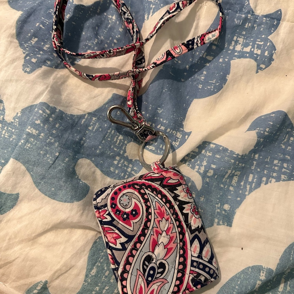 Vera Bradley lanyard and ID holder